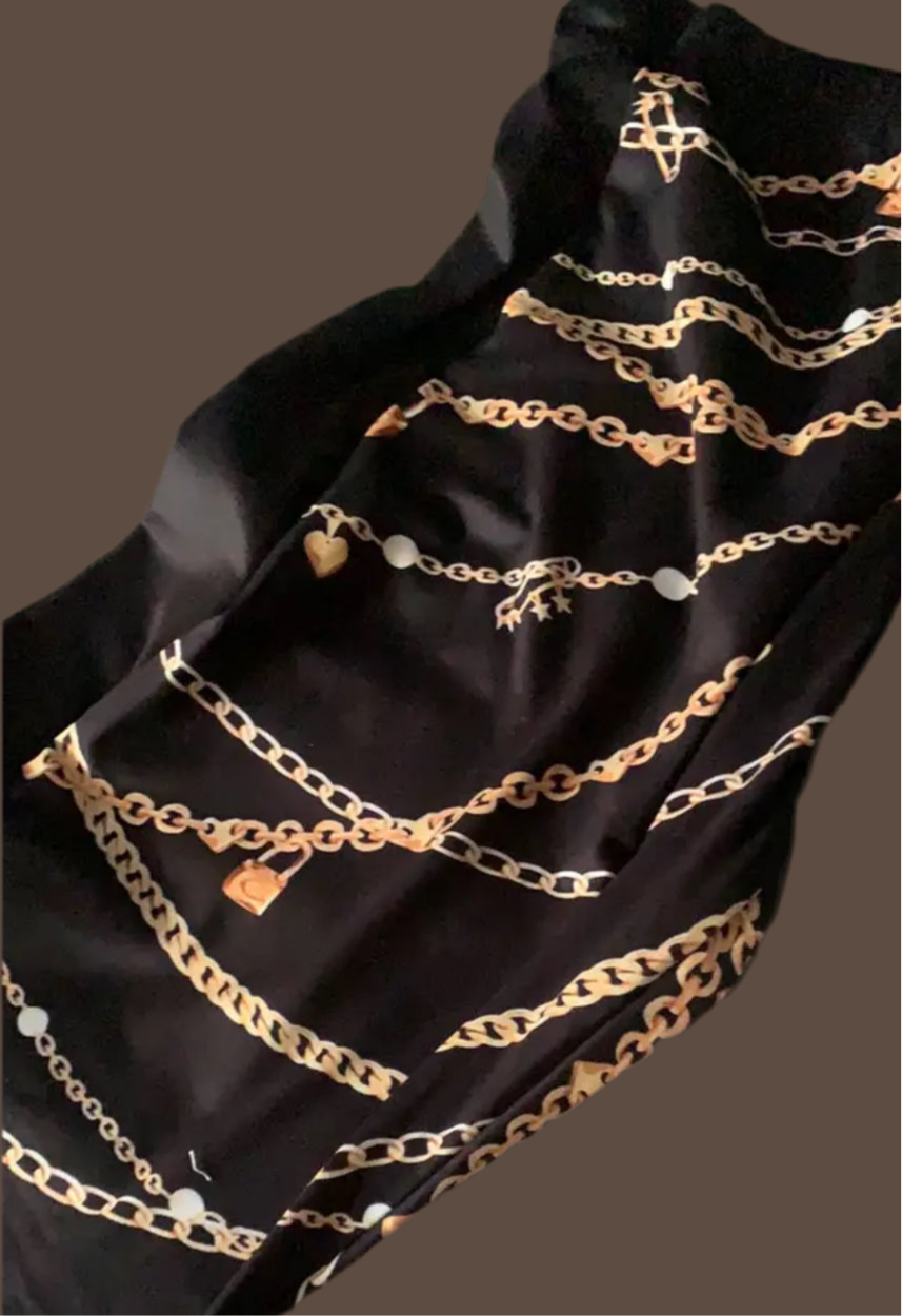 ‘Chains & Gold’ High-Waist Stretchy Leggings | Women’s S-2XL