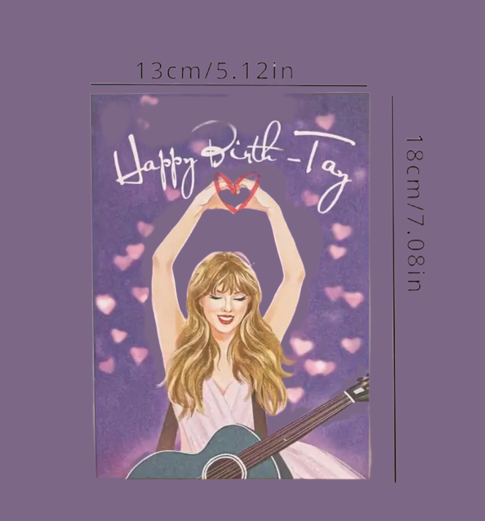 3D Pop-Up Taylor Swift Concert Themed Birthday Card + Envelope
