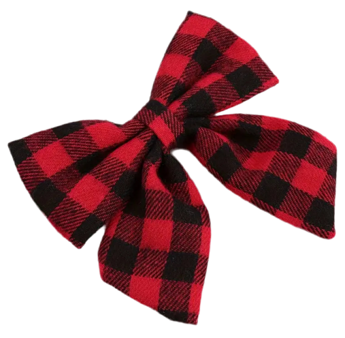 2 lazos para el pelo | Cuadros rojos y negros