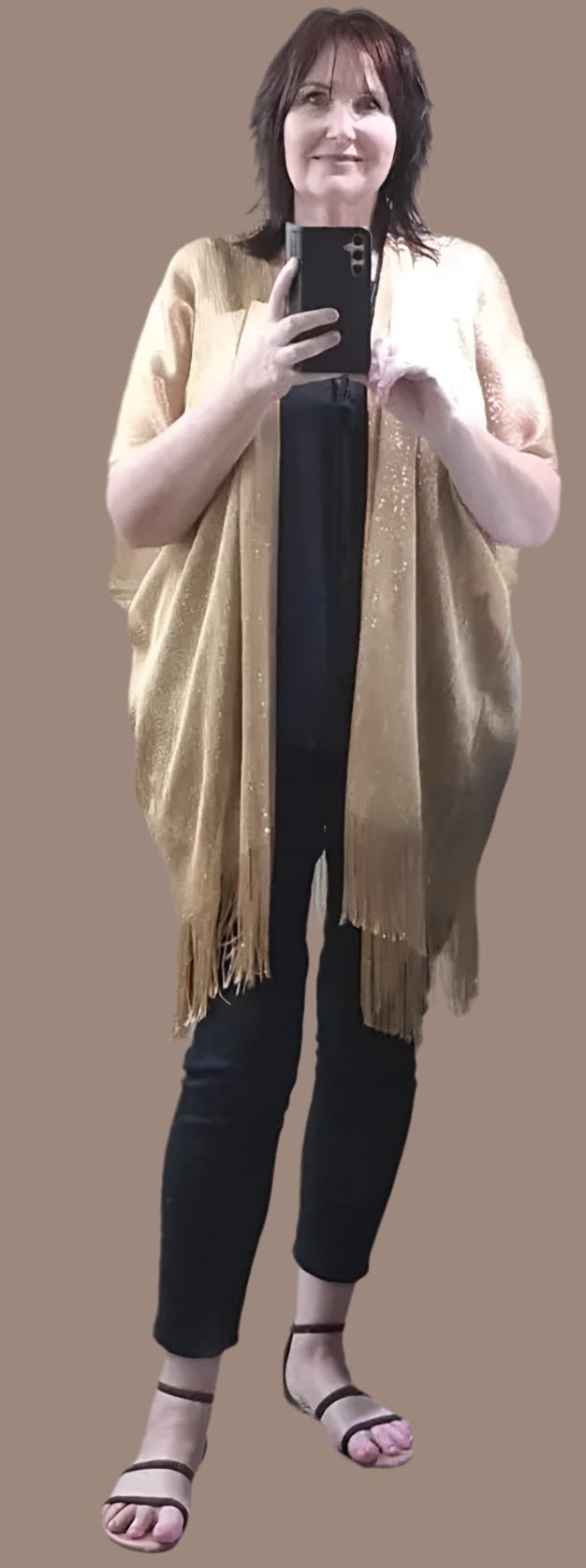 Posh Plus 💋 Split Tassel Casual Open Front Top