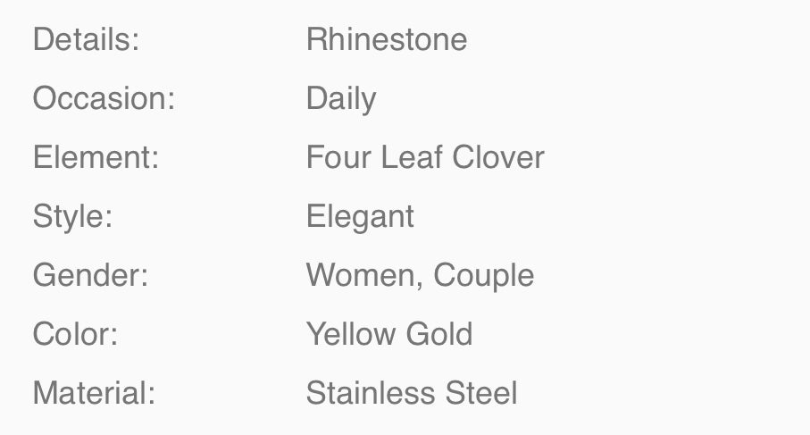 Luxury 4 Leaf Clover Stainless Steel Women’s Bracelet