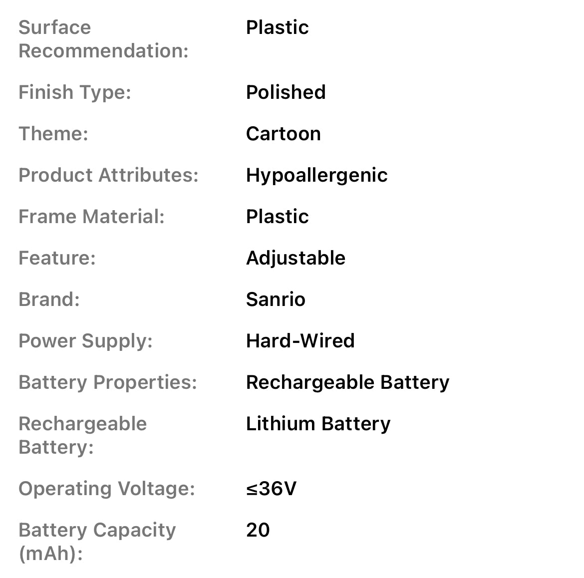 Hello Kitty Dimmable Neon Light Mirror