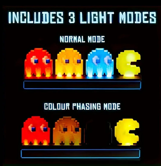 Pac-Man Pixel, Voice-Controlled, Color-Changing Led Lamp, USB Powered