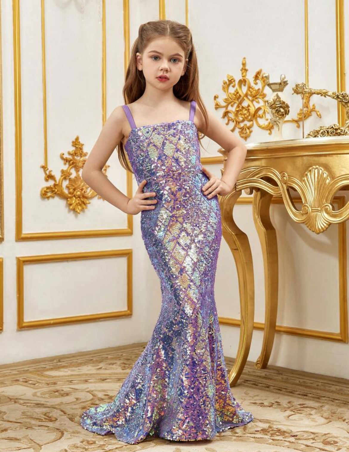chinese dress ladies Mermaid Costume Set Halloween Christmas Toddler Kid 2-10 Years Old main image 1