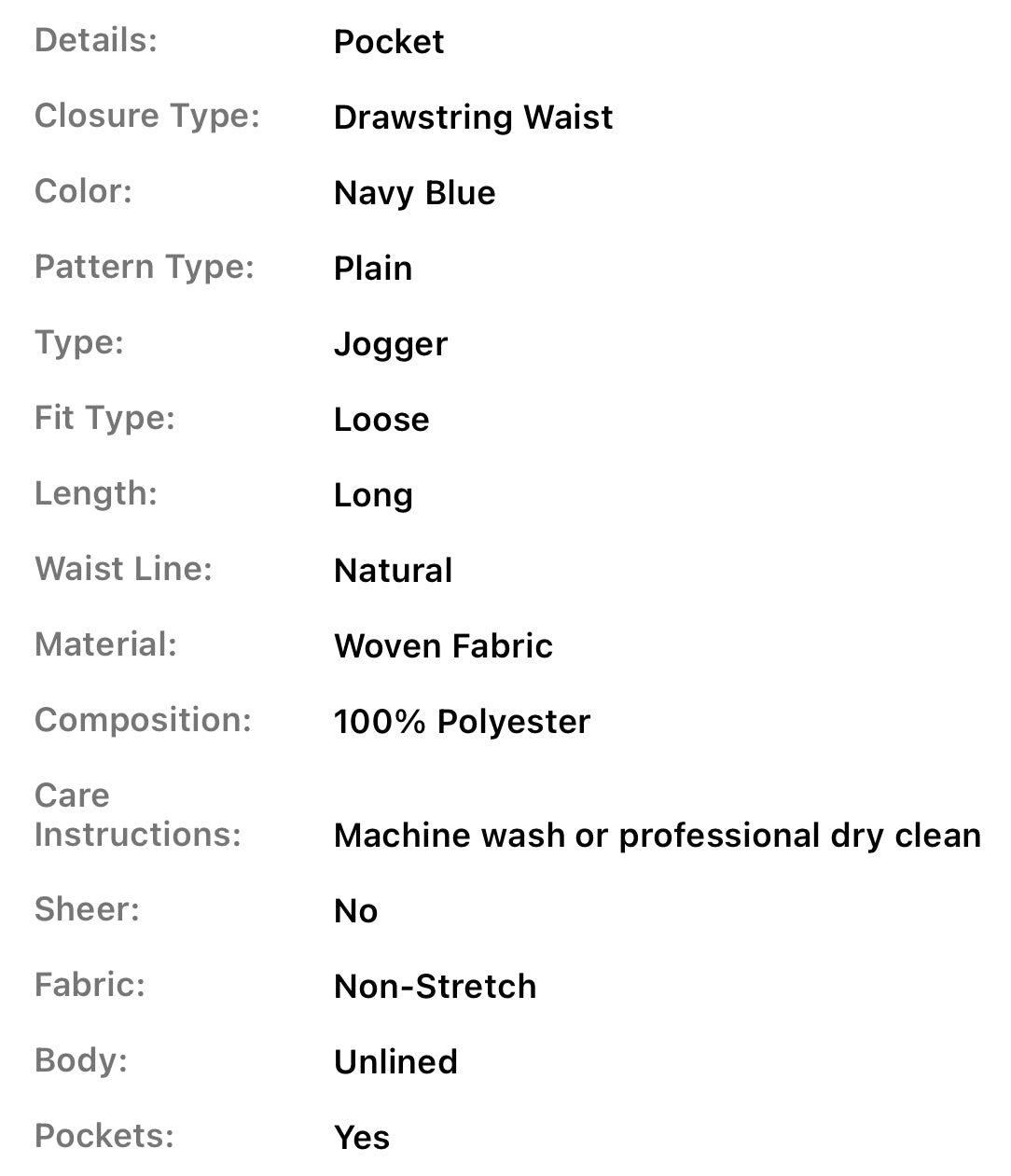 Teens, Casual Drawstring Joggers