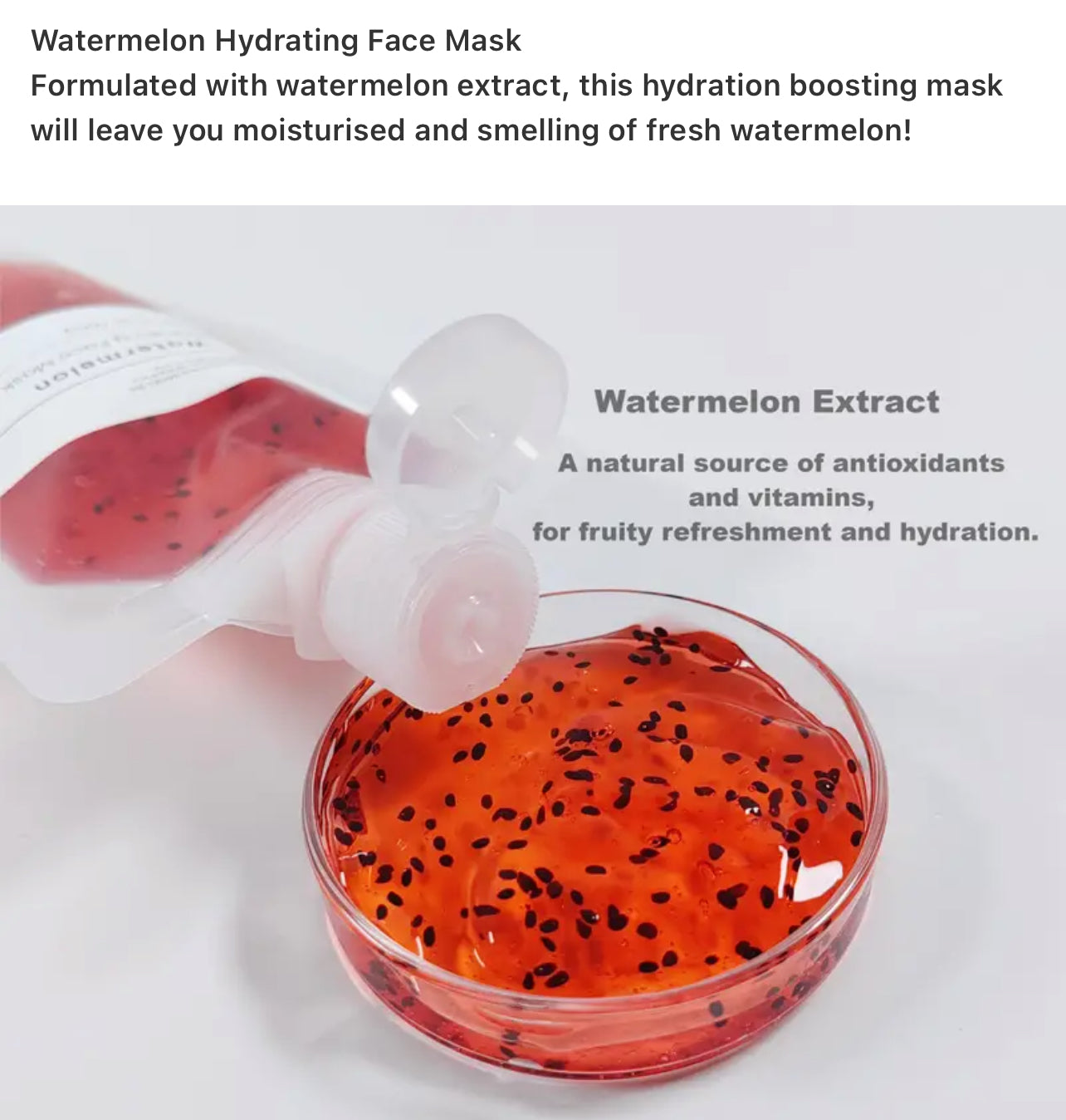 Watermelon Hydrating Face Mask Fresh Watermelon Gel Mask