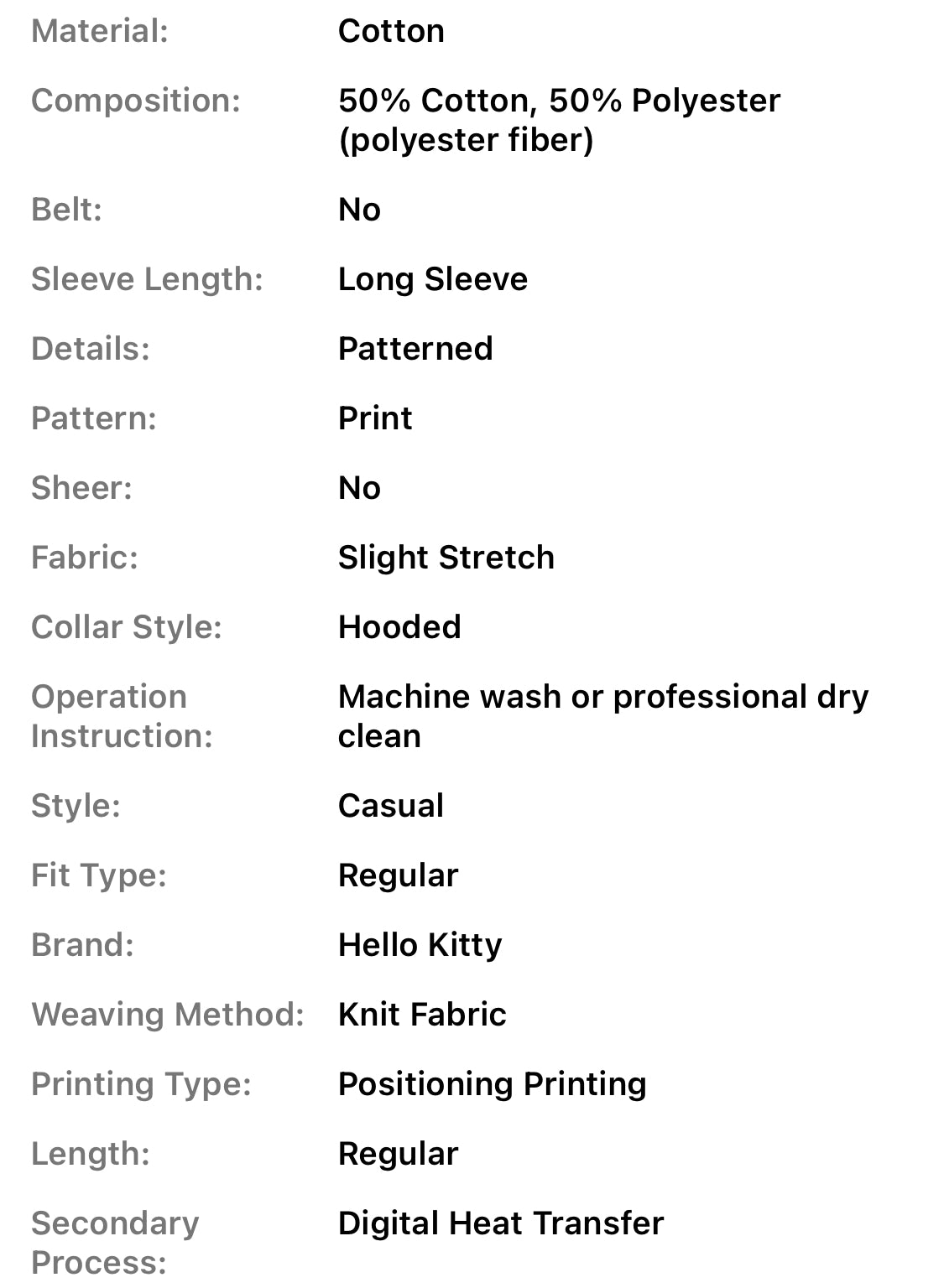 “Emo 🖤 Hello Kitty” Pull String Hoodie Stylish & Comfortable Kangaroo Pocket