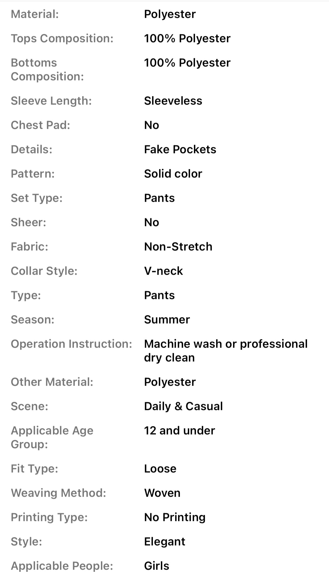 Girls ‘PAINT THE TOWN RED’ Fashion 2pcs Set Button Up Front Clip Vest + Elastic Waist Pants