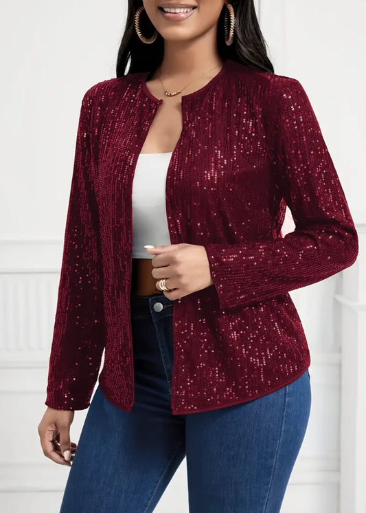 “Bling Jacket” Sequined Casual Long Sleeve Outerwear