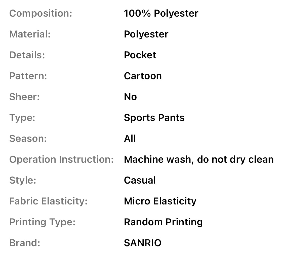 Hello Kitty ‘KUROMI’ 🖤💜 Women’s Drawstring Sweatpants