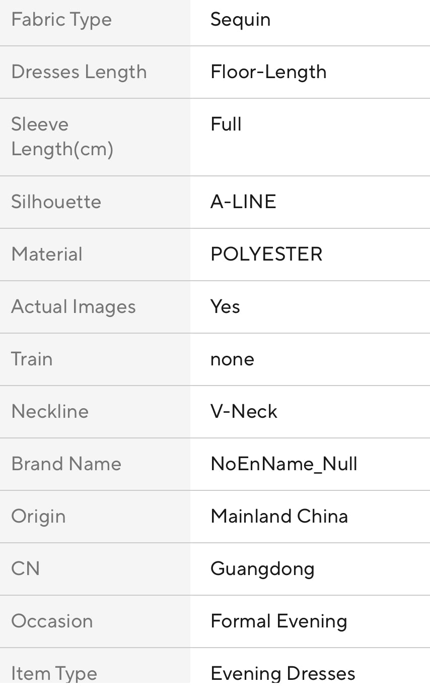 Vestido de sirena de lujo con escote en V y mangas largas y lentejuelas, tallas L a 4XL