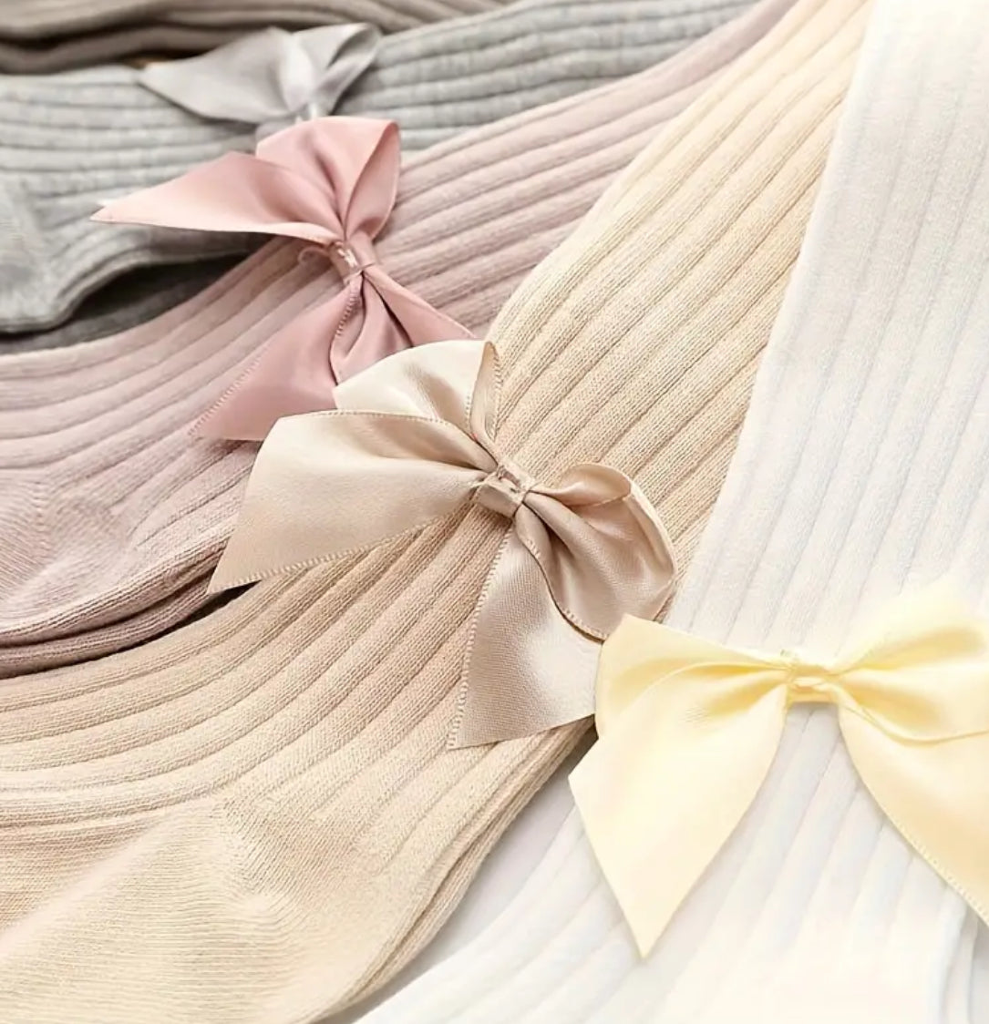 “Delicate Bows” Children's Legging Tights, Cute Bowknots, 1 pair