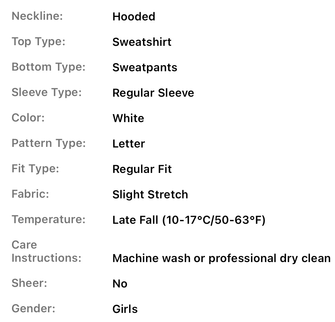 Baby Girl Casual Sports Minimalist Sweatshirt Set, 3pcs, 6M-3Y