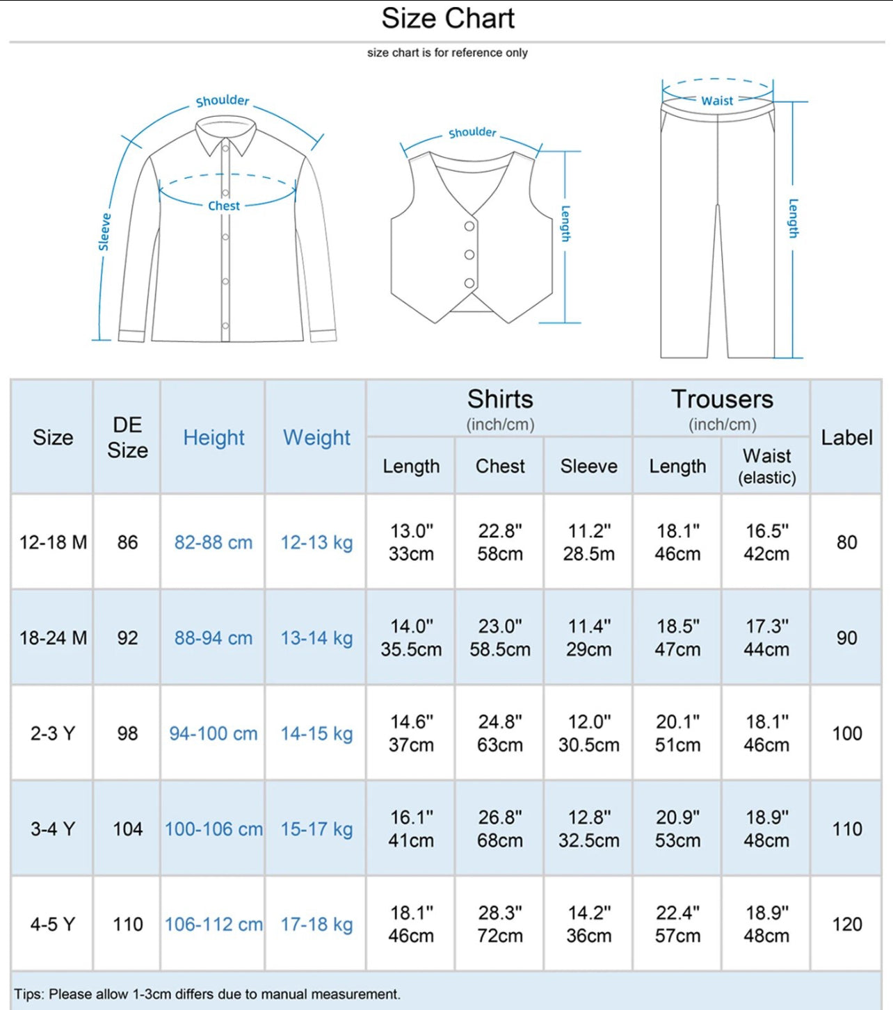 4 Piece Set, Formal Suit,Outfit for Boy’s, Vest Shirt Pants Hat