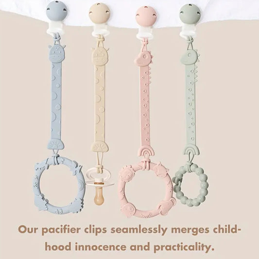 1pc 100% Silicone Pacifier Clip, Pacifier Holder, Pacifier Chain