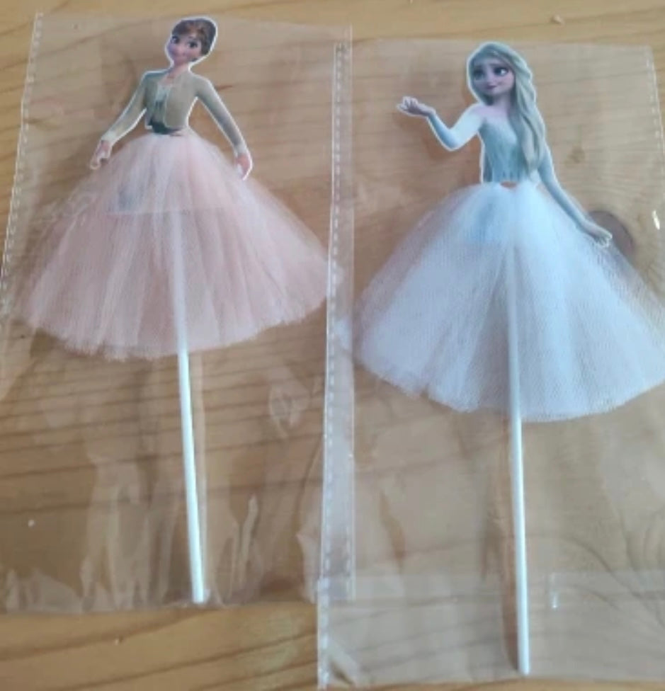 Disney Princess Cupcake Tull Dress Toppers, Modish Kids 🎈 Party Decor