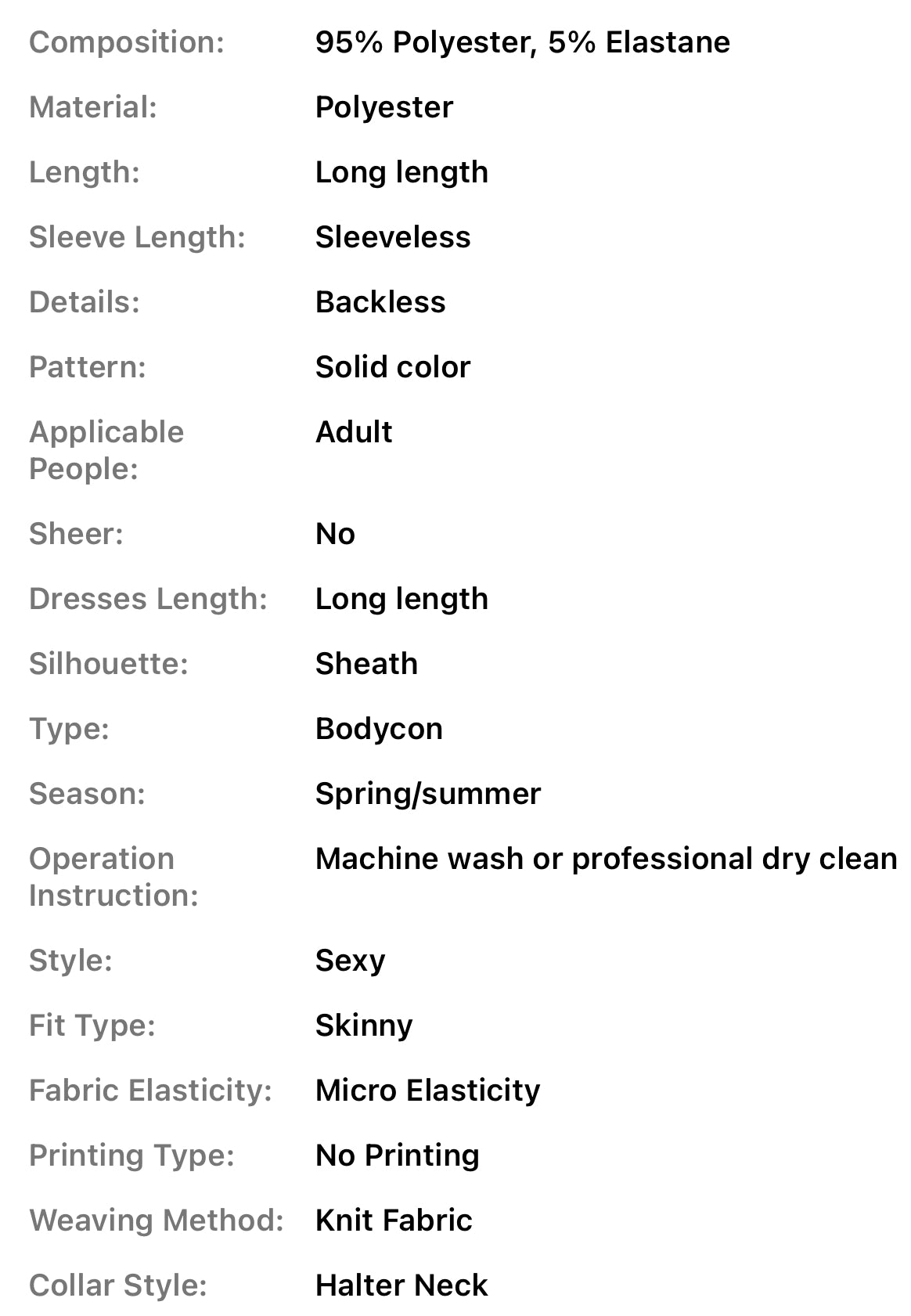 Vestido de mujer “Bahamas” con escote halter y espalda descubierta