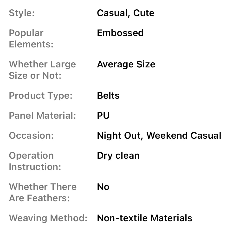 1pc White Vintage Western Bull Head Buckle Pu Leather Belt Embossed