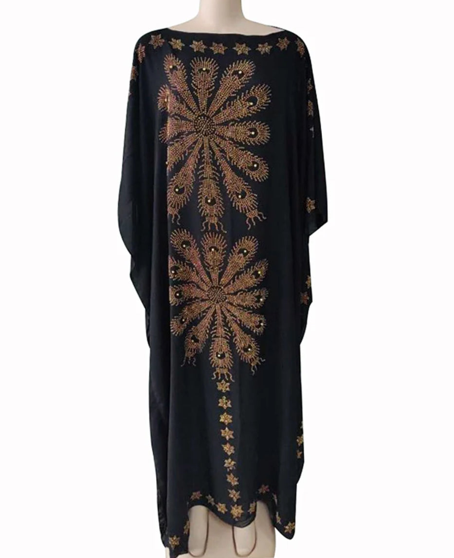 “Bazin Riche Rhinestone”Diamonds Maxi, Loose Waist, XL-4XL