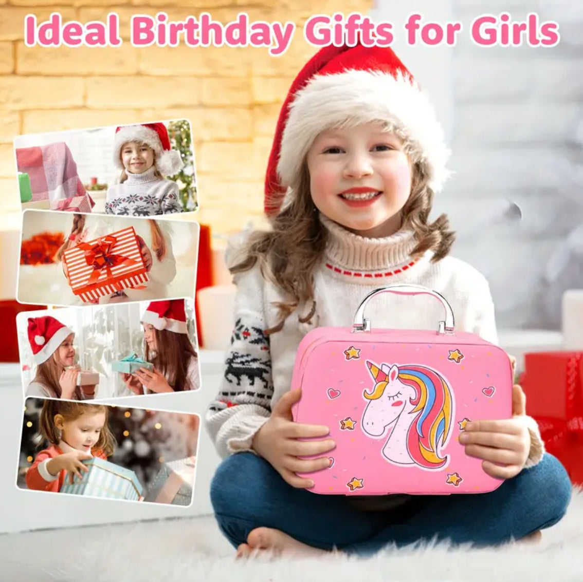 Unicornio, kit de maquillaje verdaderamente lavable, 27 piezas