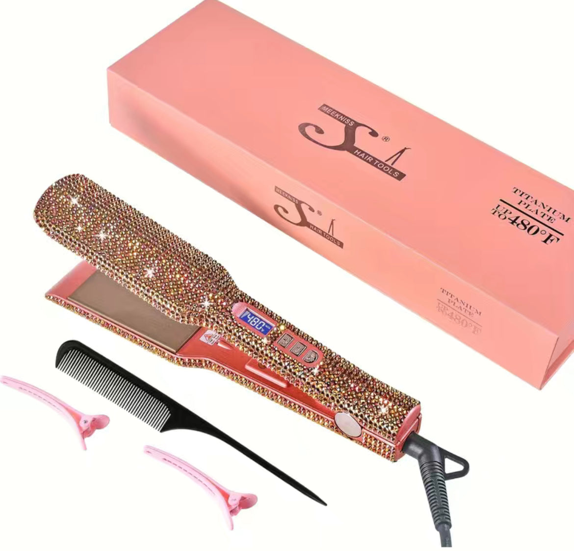 Bedazzled hotsell hair straightener