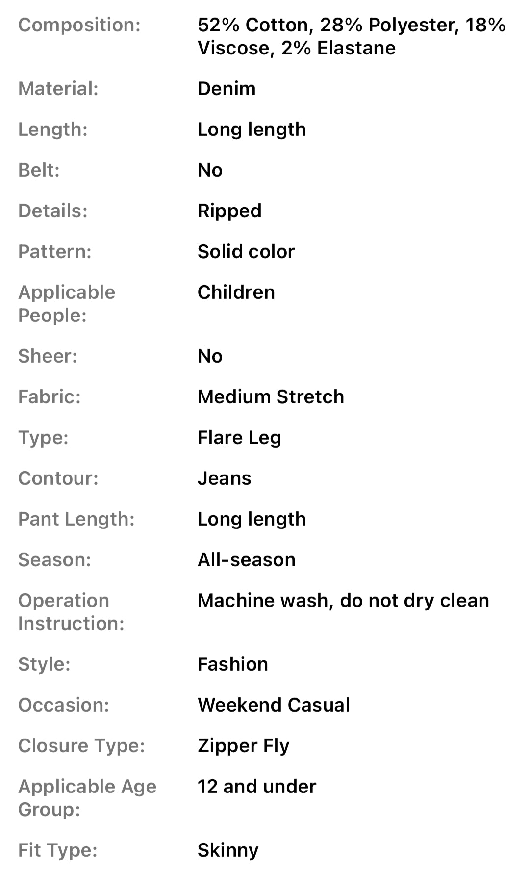 Chicas 🩵 Pantalones acampanados de moda, jeans vintage desgastados y rotos