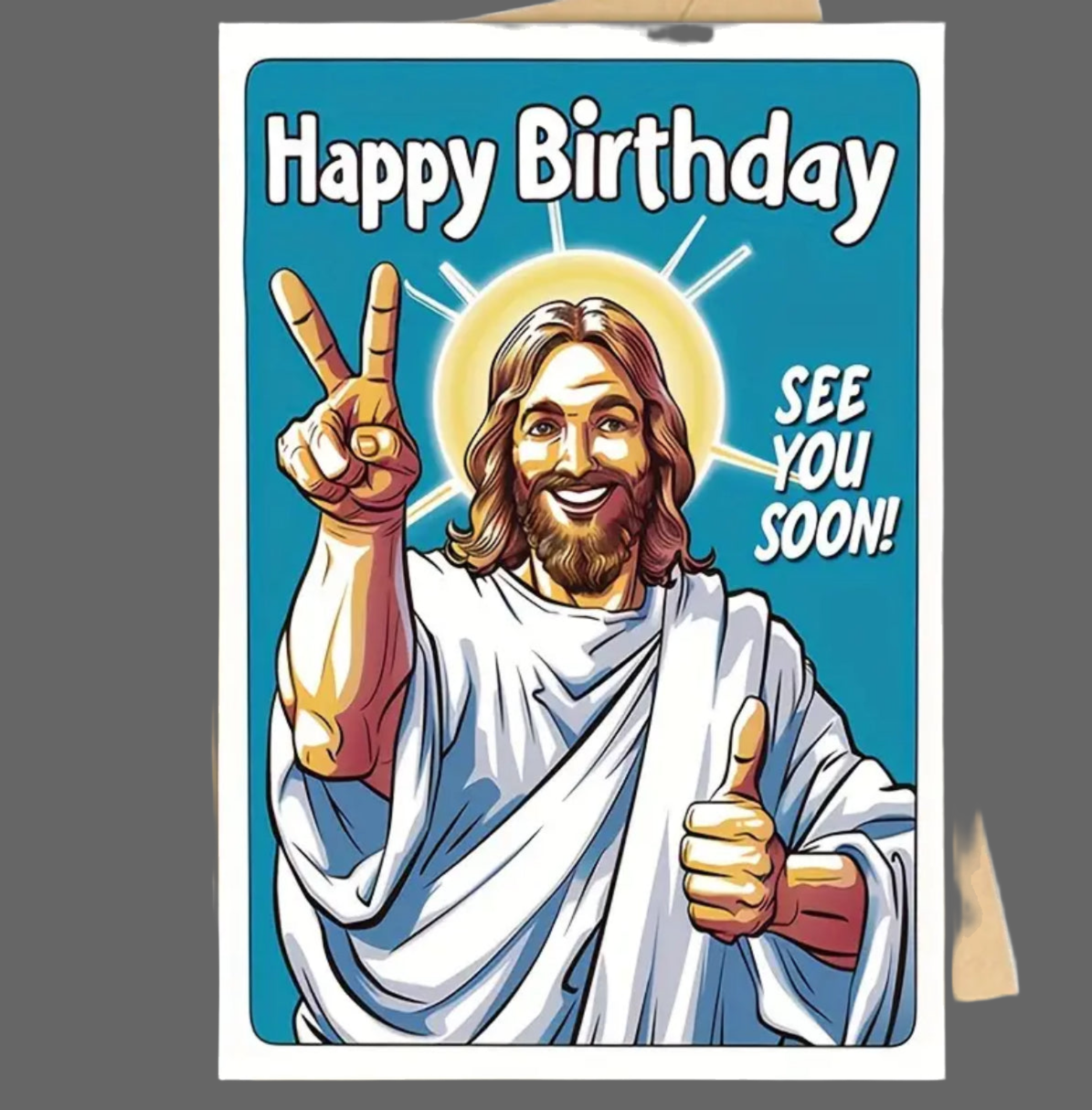 1pc, See You Soon, Funny Birthday Card With Envelope, 6.3*4.33in