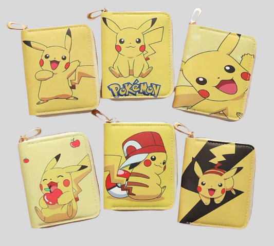 Cartera de piel con cremallera de Pokémon