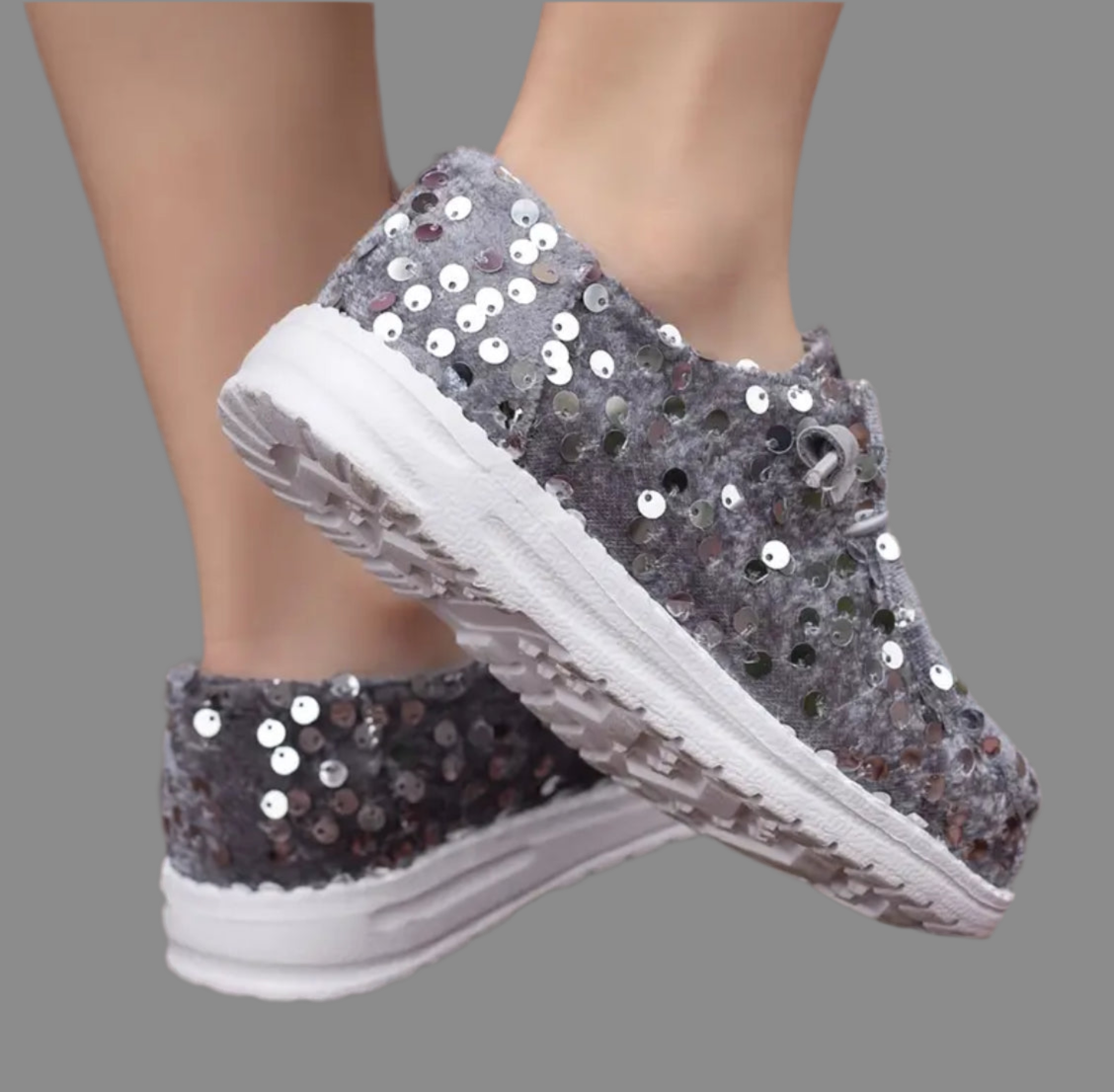 “Sparkly” Sequin Low Top Sneakers For Girls