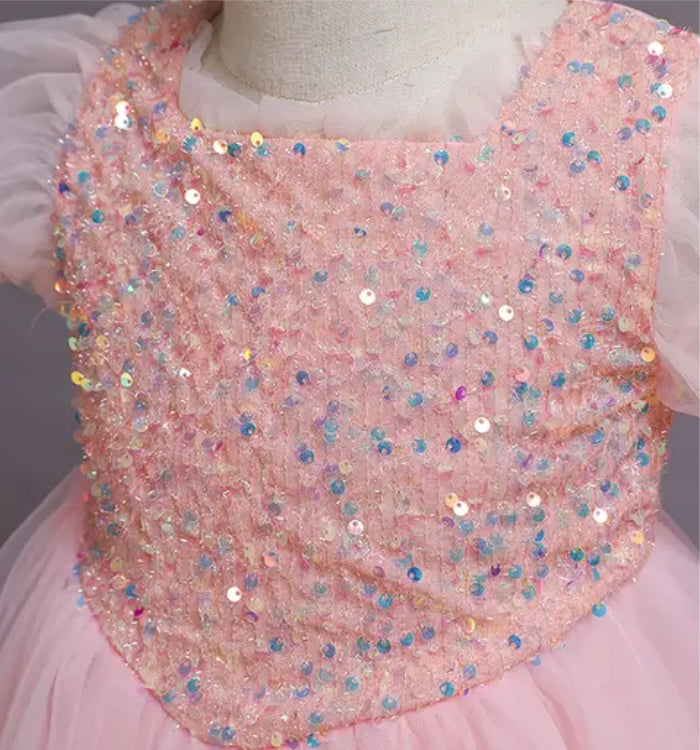 Sequin Tulle Princess Party Dress, Youth