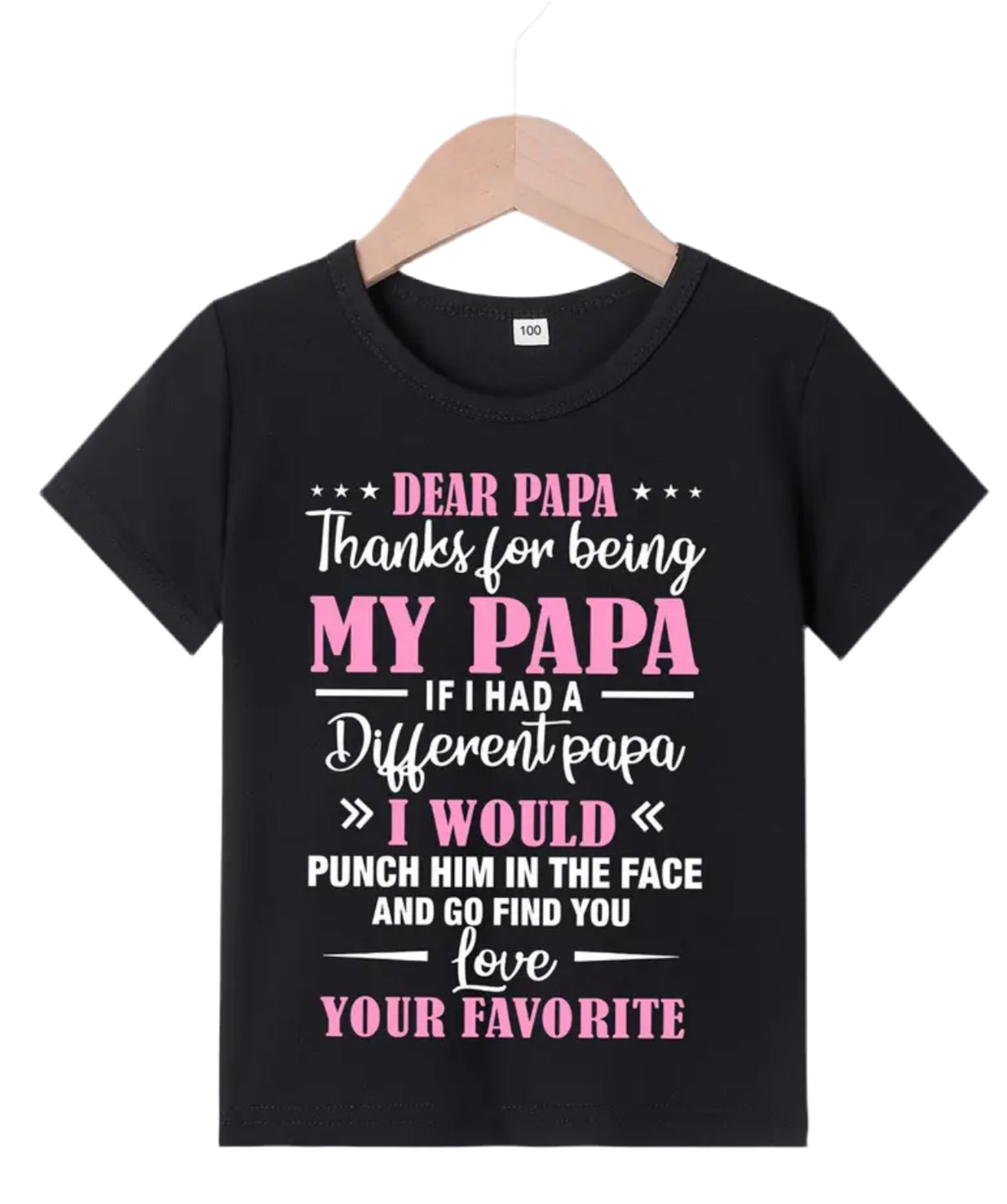 DEAR PAPA... Print Short Sleeve T-shirt Kids