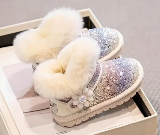 “Princess Snow” Girls Winter Boots, Glittering Boots, Non-slip