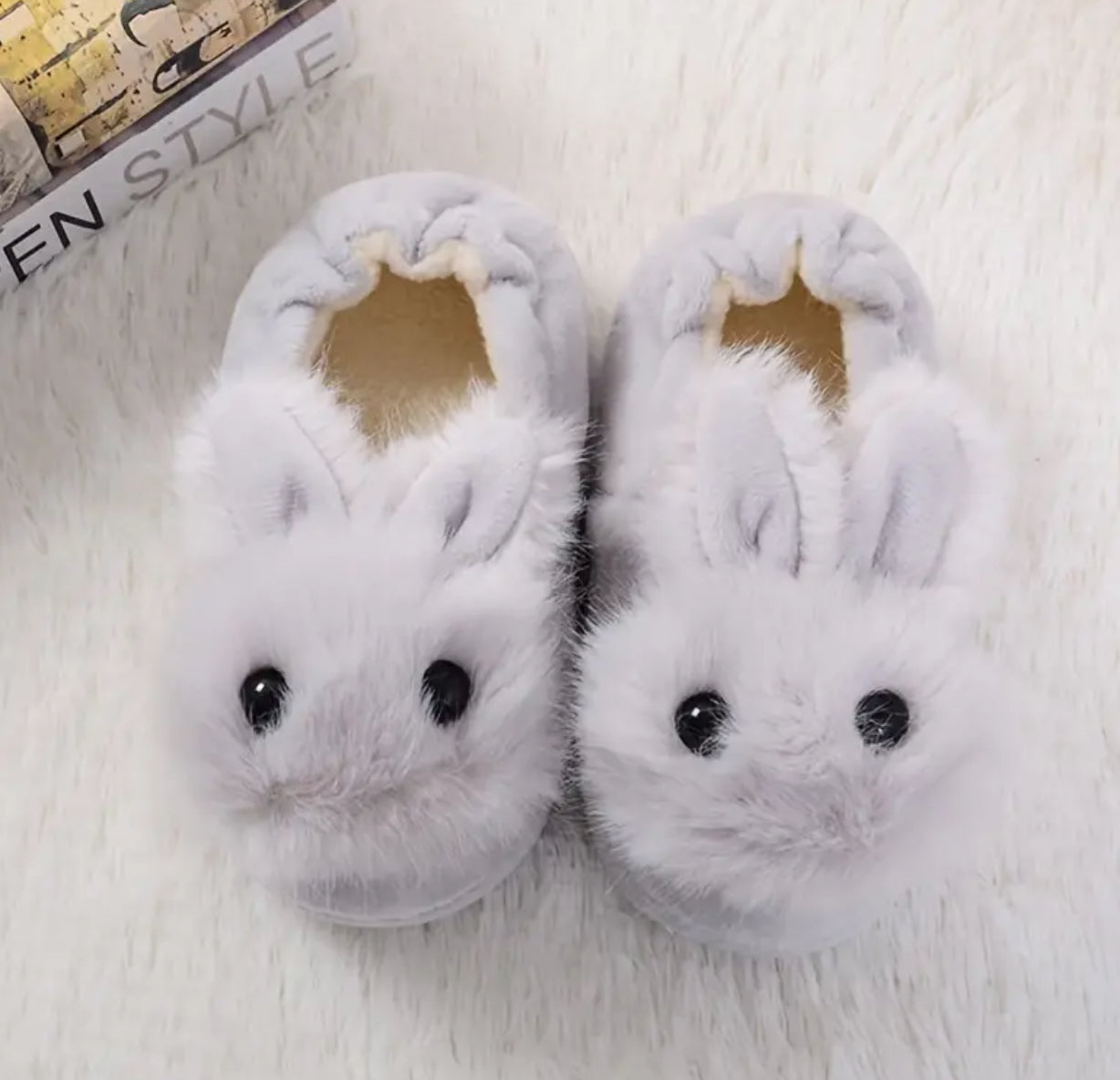 Rabbit Furry House Comfortable Non Slip Soft Bottom Slipper