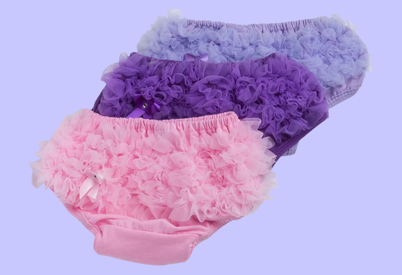 Baby Cotton Bloomers, Ruffled Diaper Covers