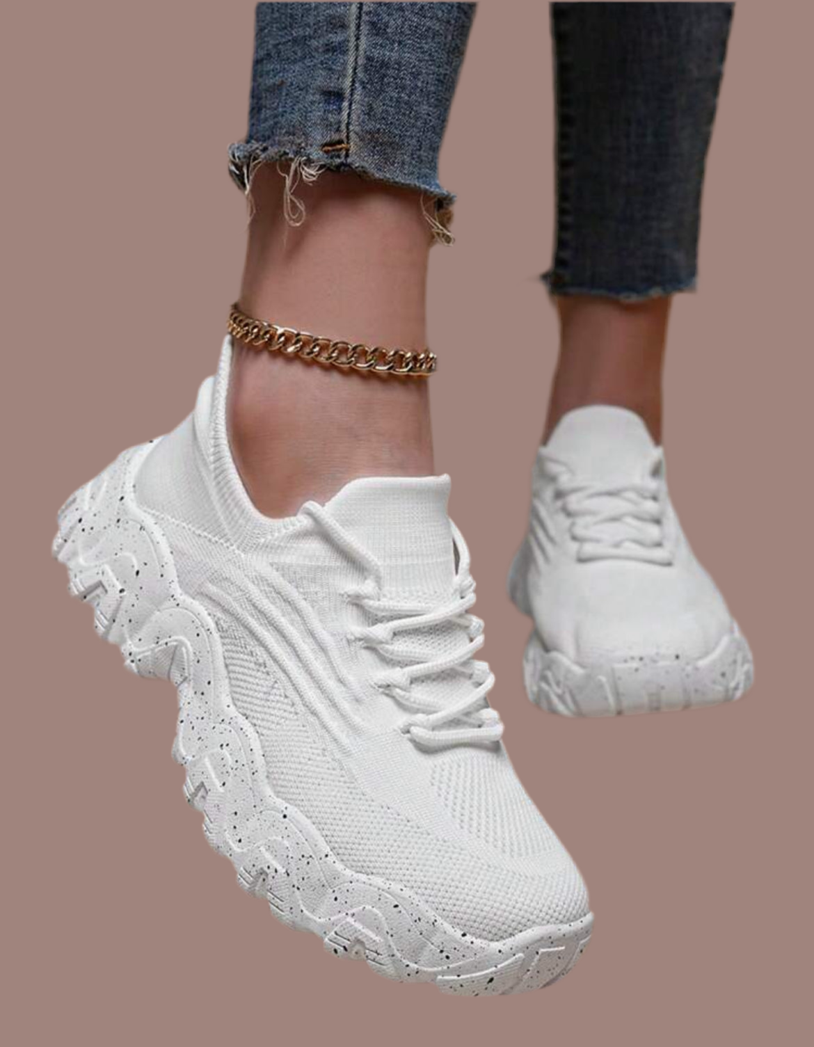 ‘Wave’ Sole Spot Detail Women’s Sneakers