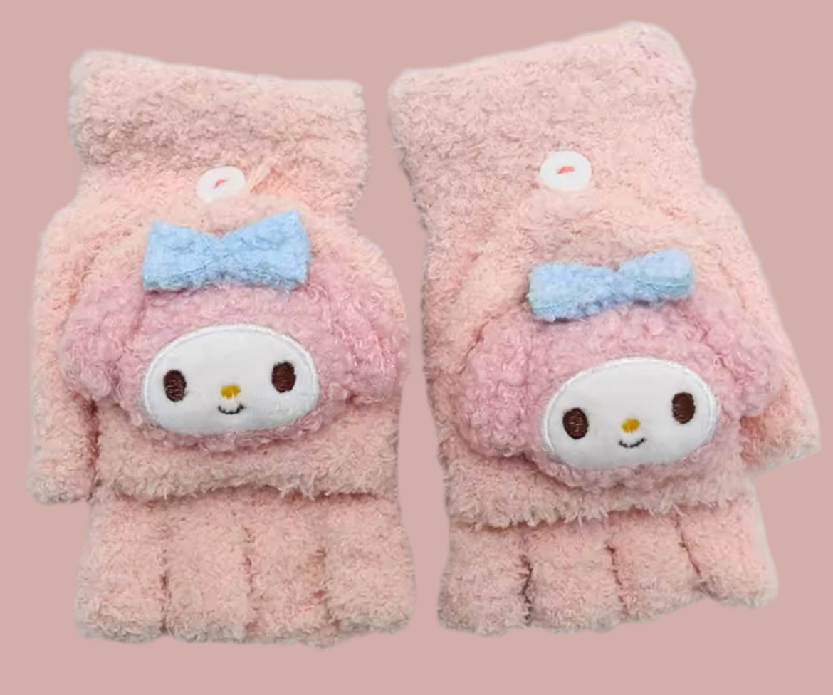 “Hello Kitty & Friends” Knitted Soft, Five Finger Gloves, Kids