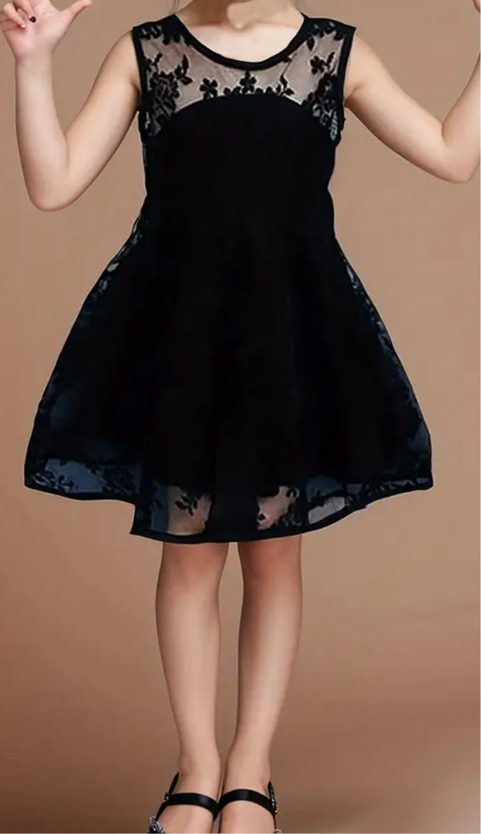 ‘Little Black Dress’ Elegant Sleeveless Dress for Girls 