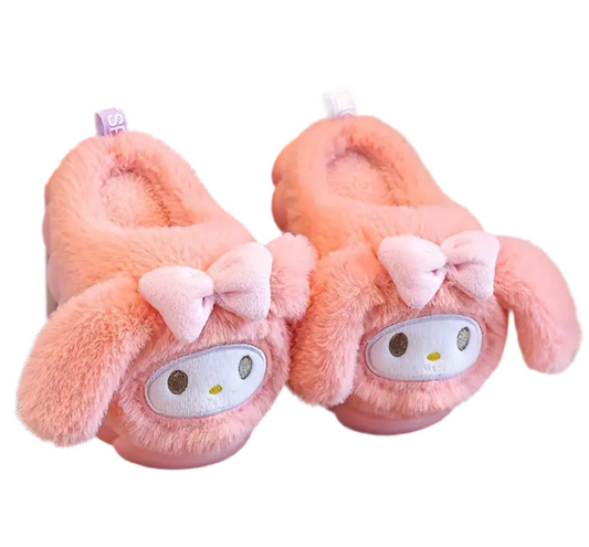 Sanrio Hello Kitty Plush Slippers ♥️ Cozy & Warm, Youth