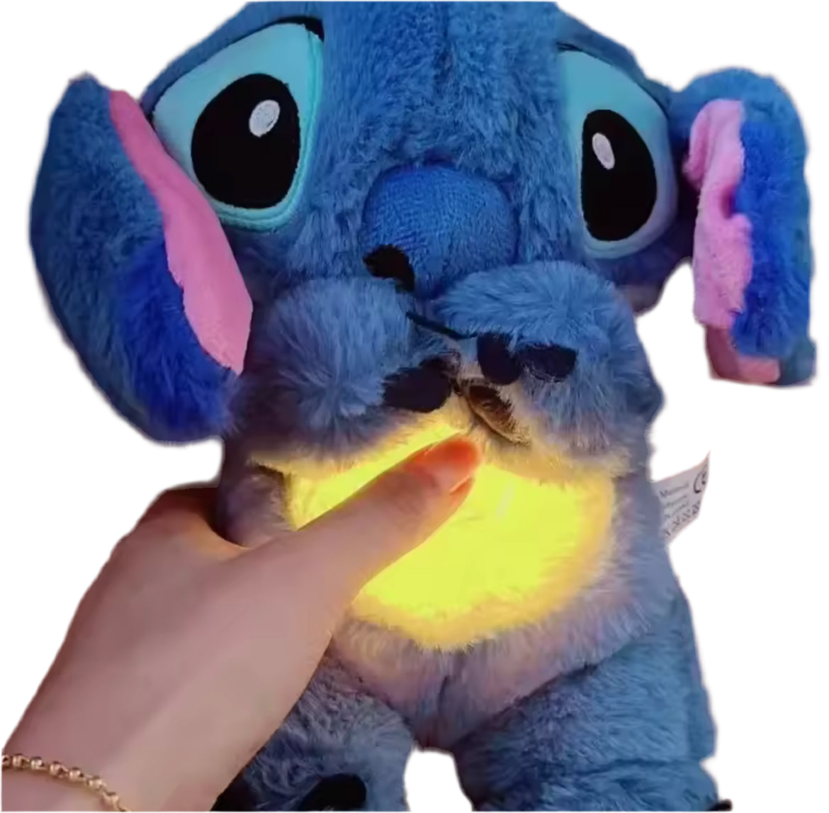 “Lilo  & Stitch” Breathing Musical Stitch /Angel with Light Soothing Sleeping Sounds & Glow Light, 12”