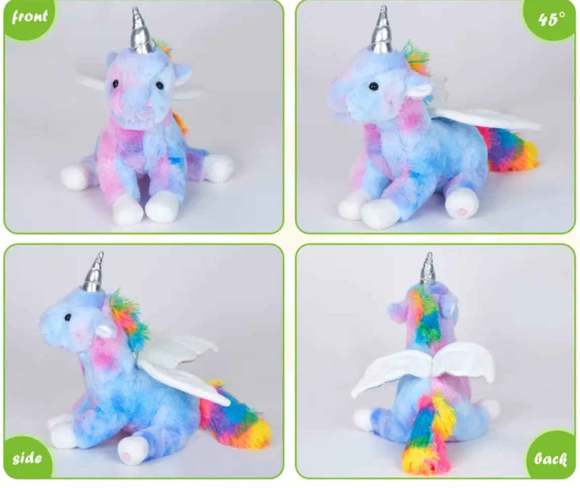 Glowing LED Musical Rainbow Unicorn Plush Toy 🦄