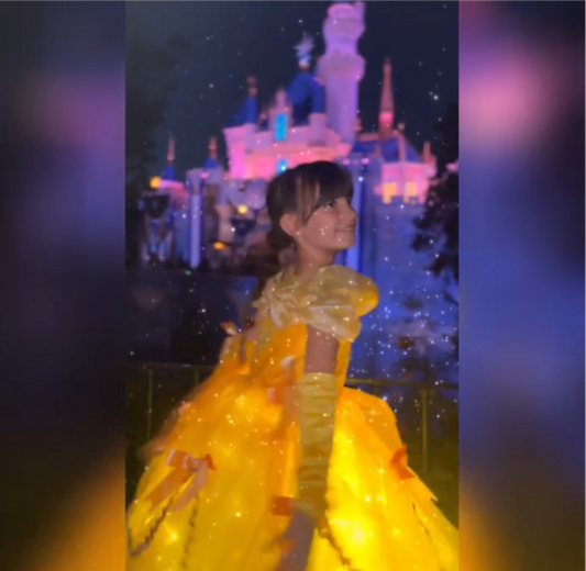 Girls LED Fairy Tale Princess Dress “Beauty & The Beast” Belle 👑