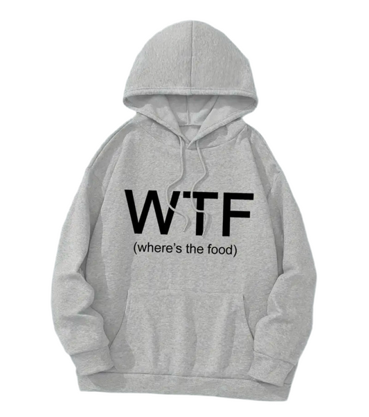 ‘WTF’ Women’s Drawstring Hoodies Sweatshirt
