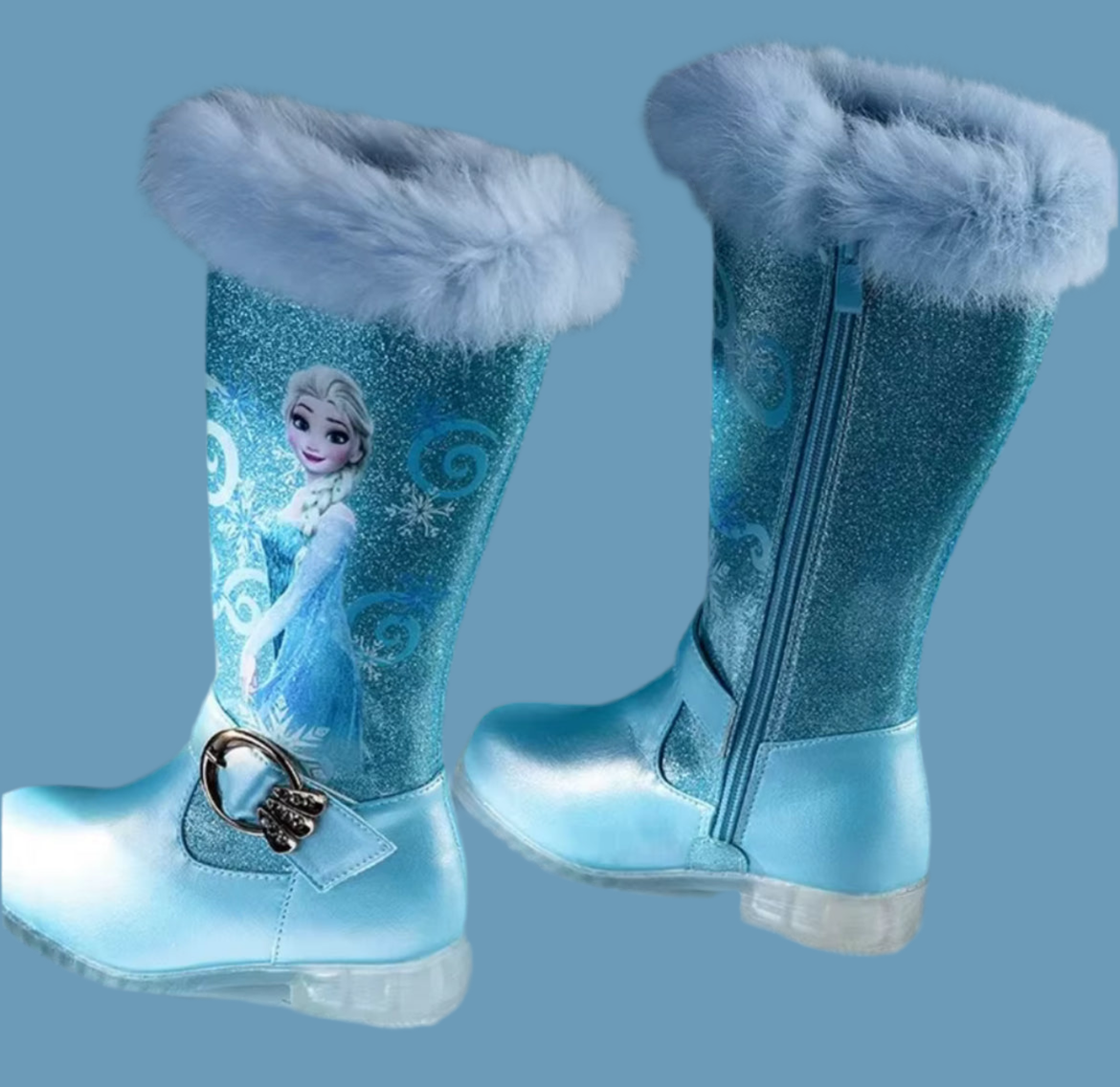 ‘PRINCESS ELSA’ Tall Low Heel Boots
