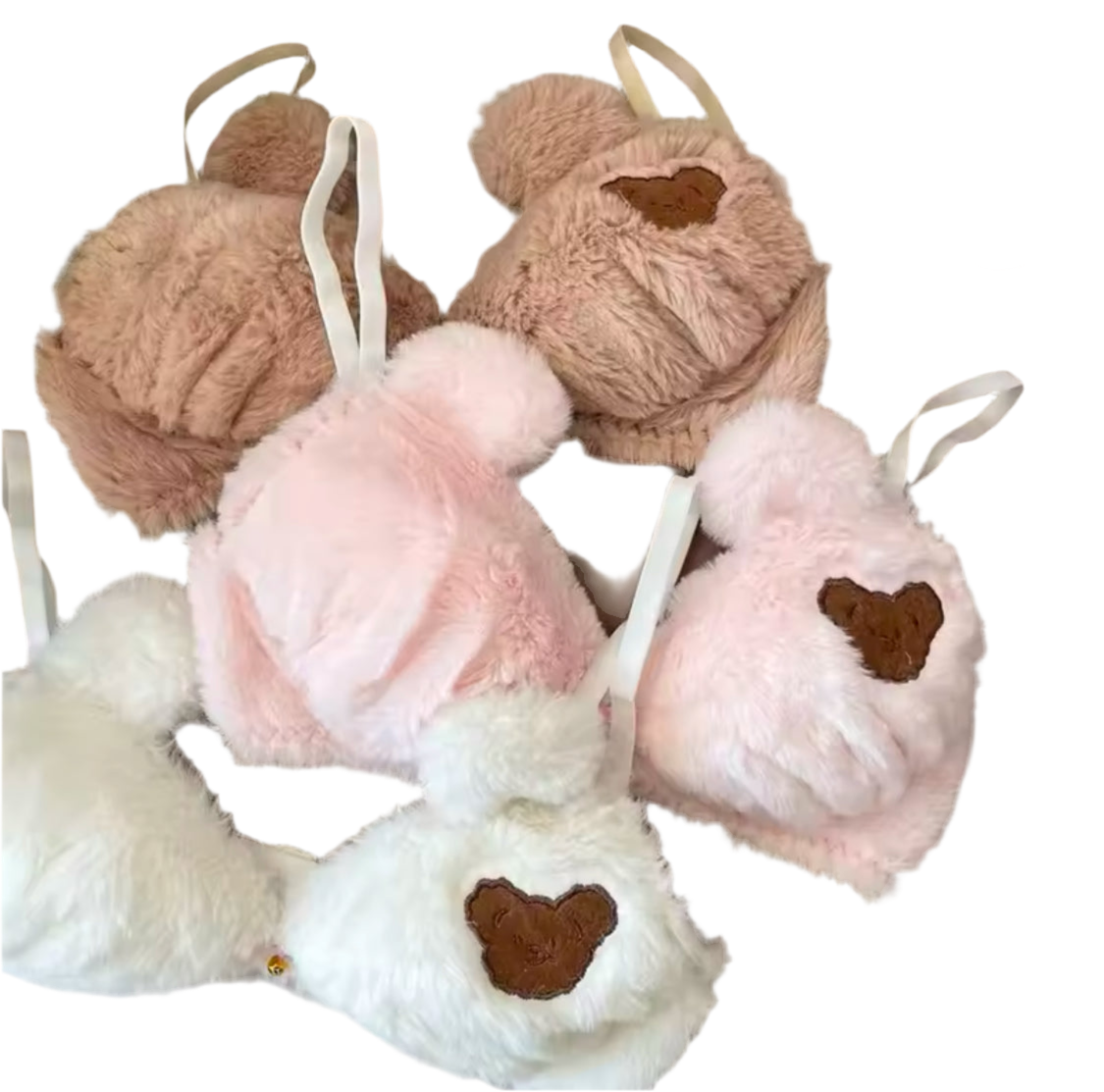 ‘Bear 🐻 Soft’ Plush Comfortable Bra + Panty Set Bear Wire Free