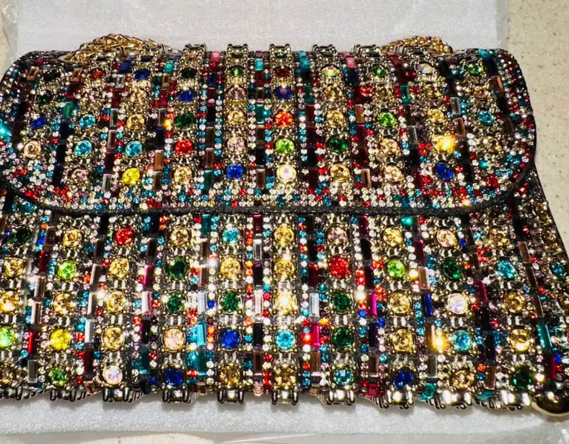 Women’s Luxury Rhinestone Chain Shoulder Clutch