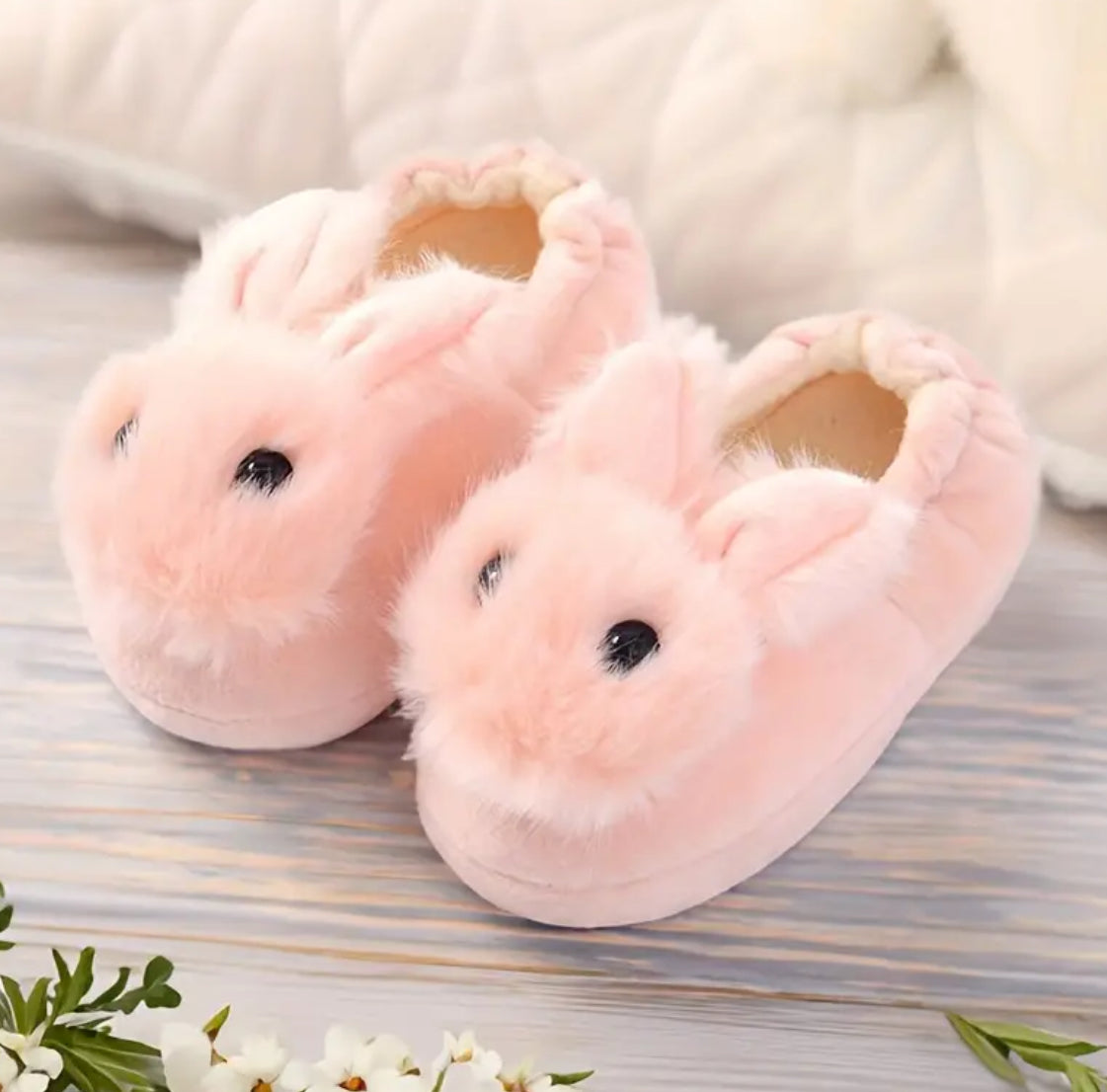 Rabbit Furry House Comfortable Non Slip Soft Bottom Slipper