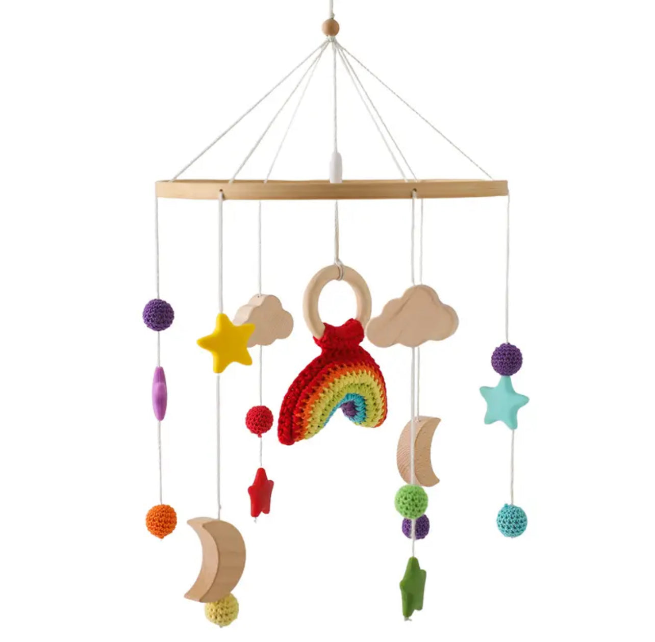 Musical Baby Clouds, Rattles Crib Mobiles Toy, 0-12