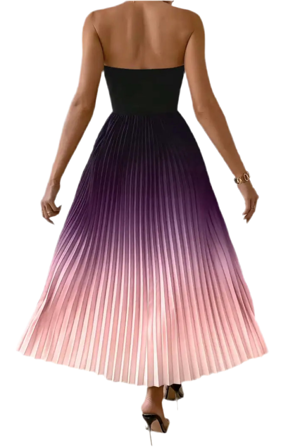 Elegant Ombre Pleated A-Line Maxi Dress, My Family & Me 🧸Collection