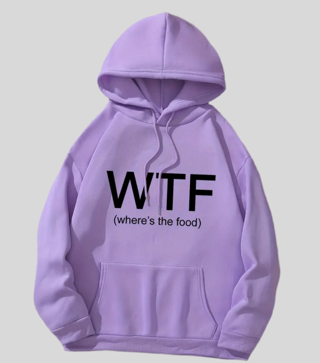 ‘WTF’ Women’s Drawstring Hoodies Sweatshirt
