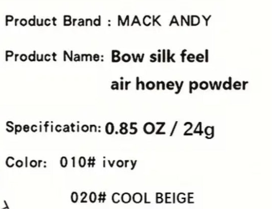 Bowknot Silky Air Powder, Lightweight, Durable Oil-Control, Waterproof Setting Powder